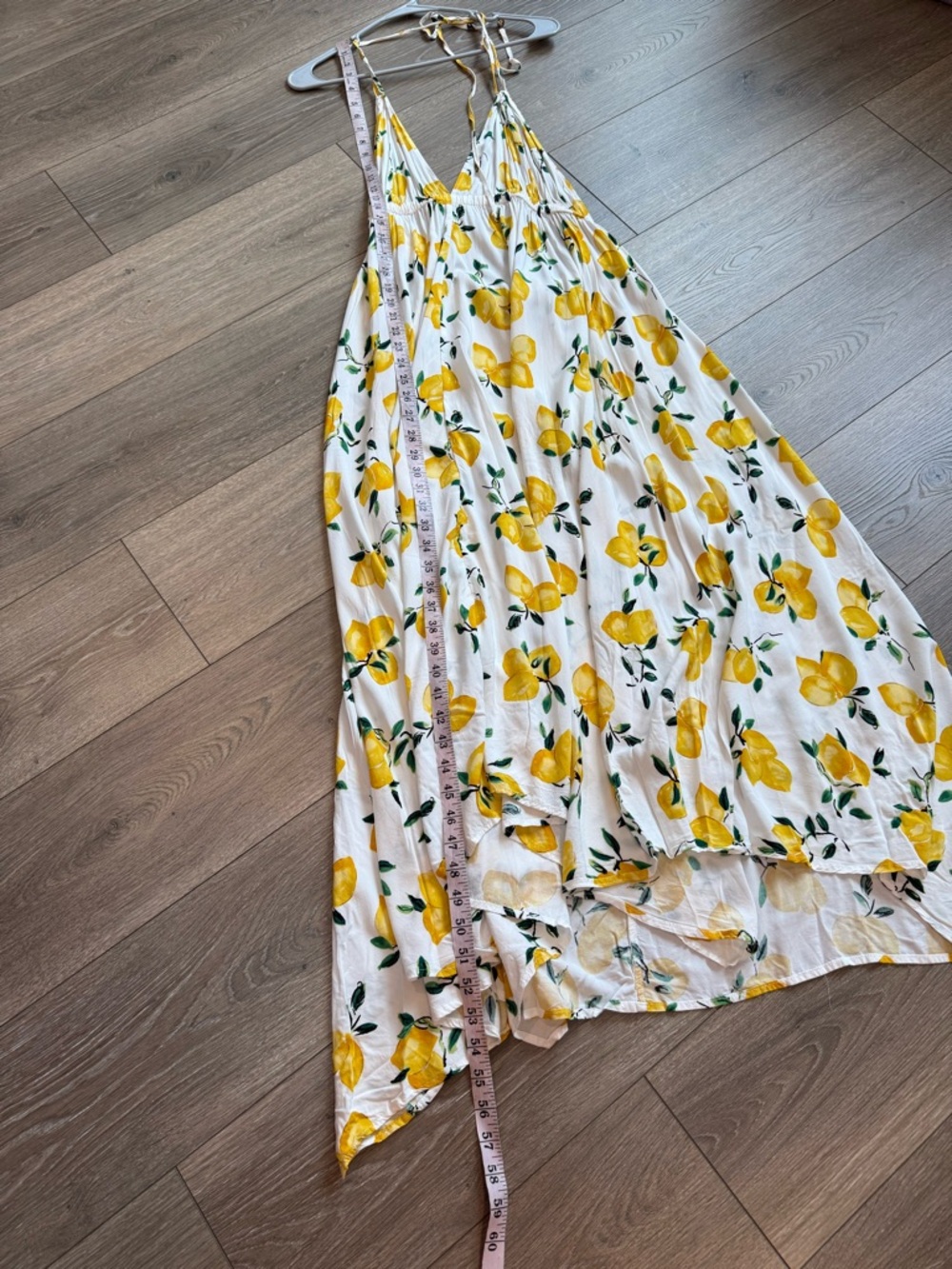 Kate Spade Lemon Print Halter Maxi Dress - Yellow & White - Picture 11 of 12